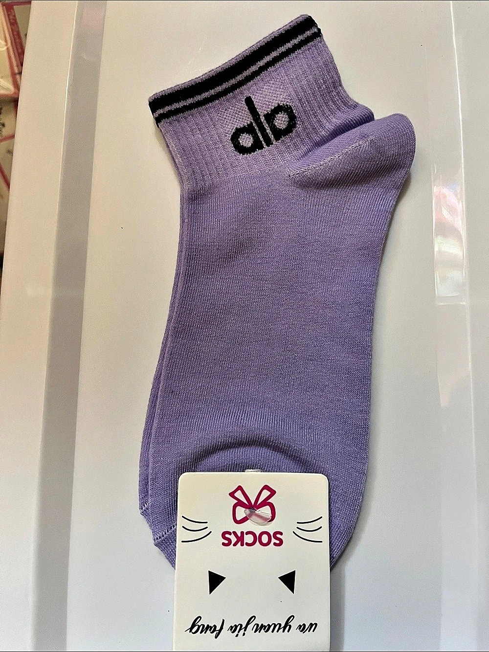 alo Purple Ankle Socks NWT